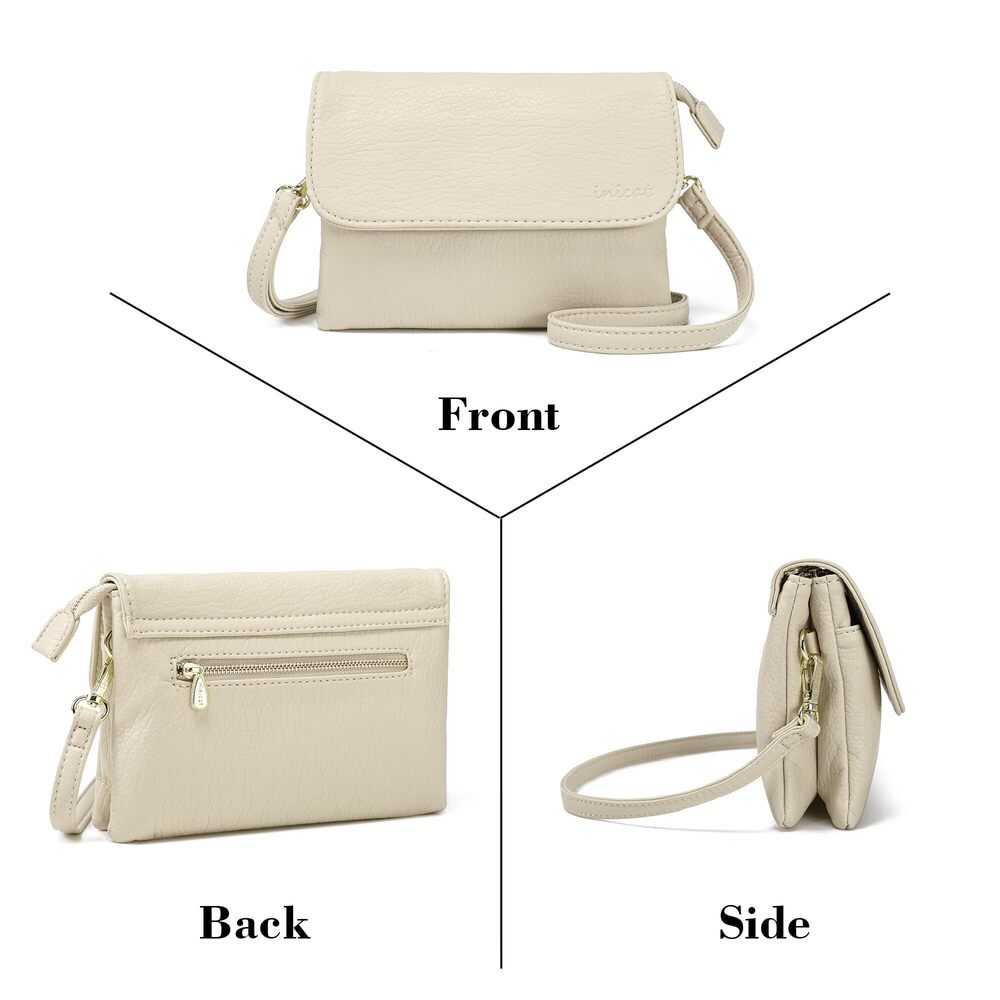 5393 RFID Blocking Small Crossbody Bags Vegan Leather Mini Travel Purses - Picture 7 of 9
